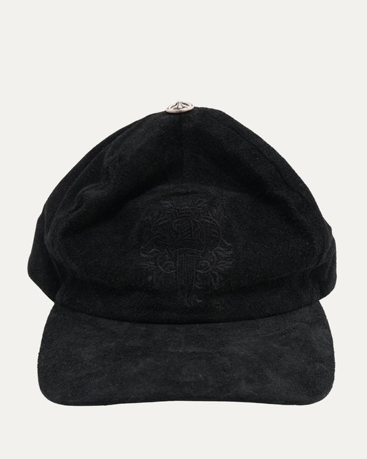 Suede Embroidered Vine Dagger Hat