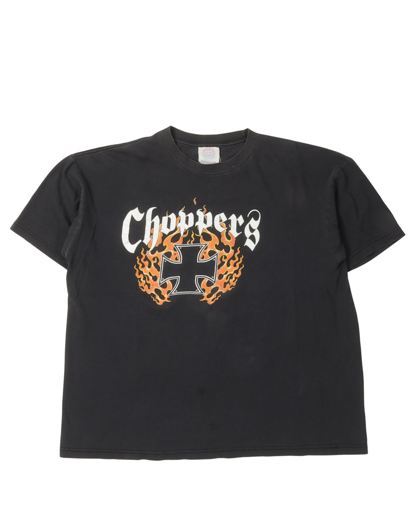 West Coast Choppers Flaming Cross T-Shirt