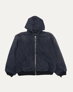 Oversized Hooded Denim Bomber Jacket