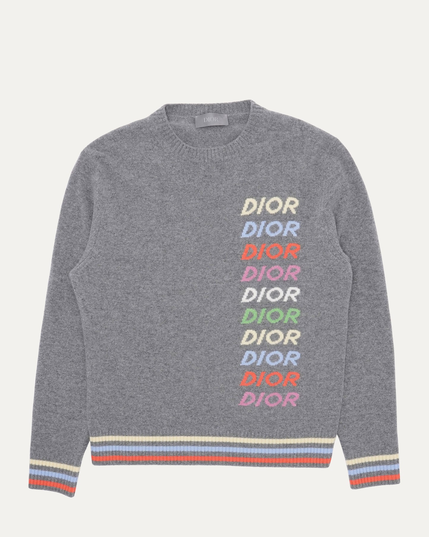 Cashmere Intarsia Knit Sweater