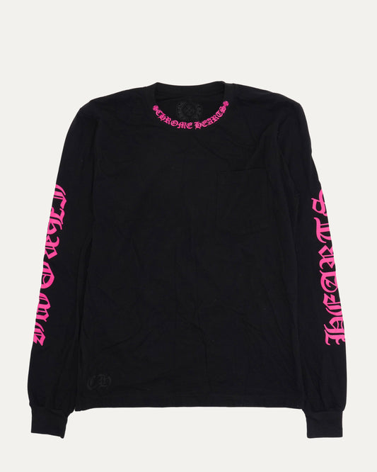 Long Sleeve Neck Logo T-Shirt