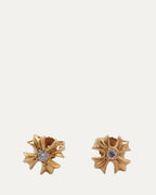 Gold Diamond Plus Cross Earring Set