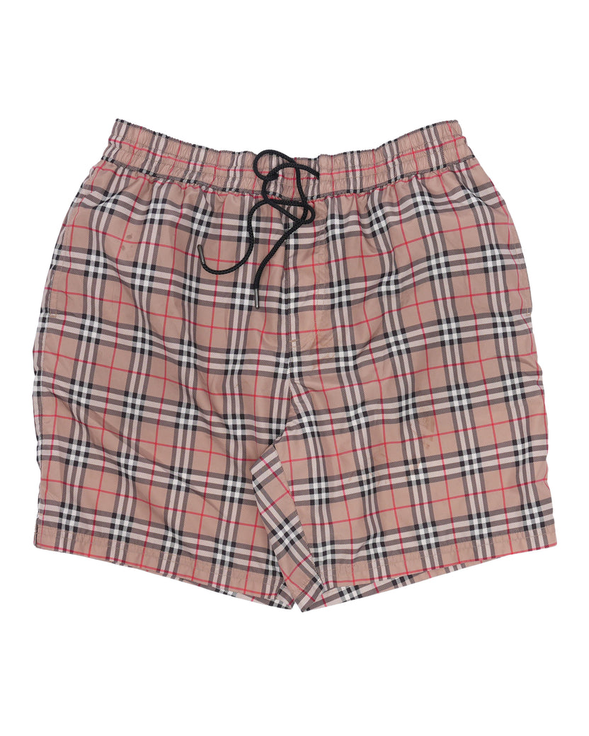 Vintage Check Swim Trunks