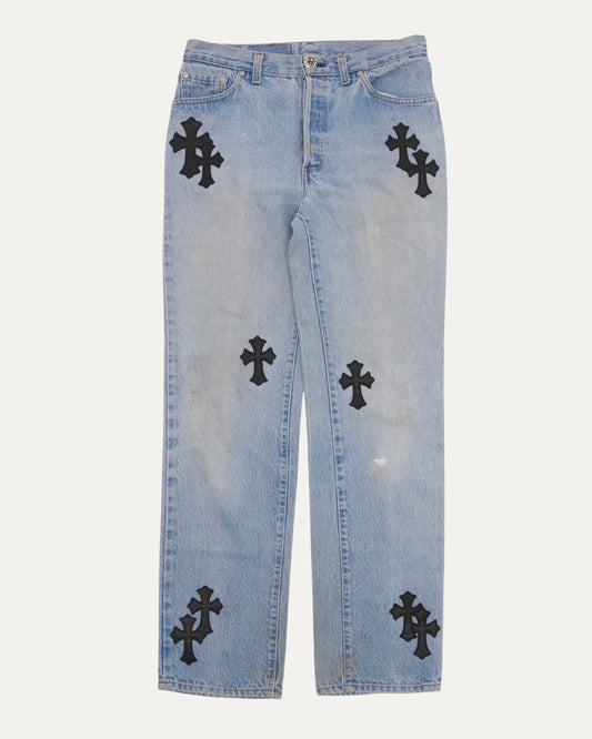 Levis 501 Cross Patch Jeans