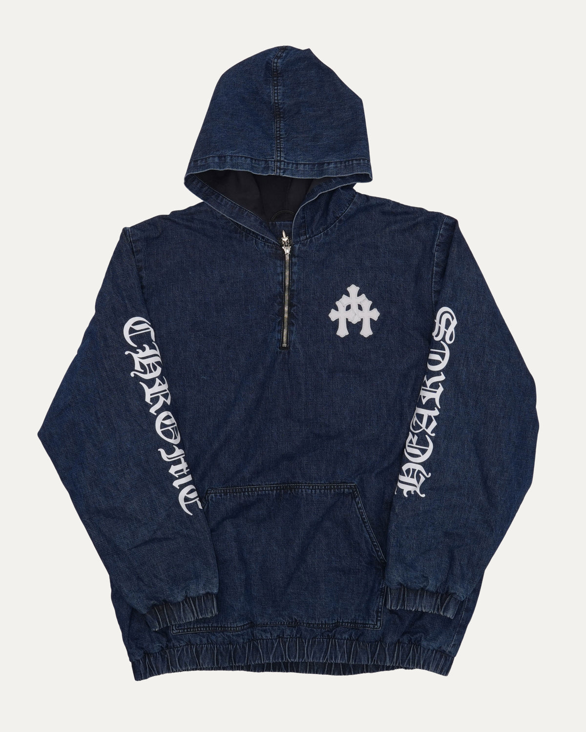 Ruckus Hooded Denim Cross Patch Jacket