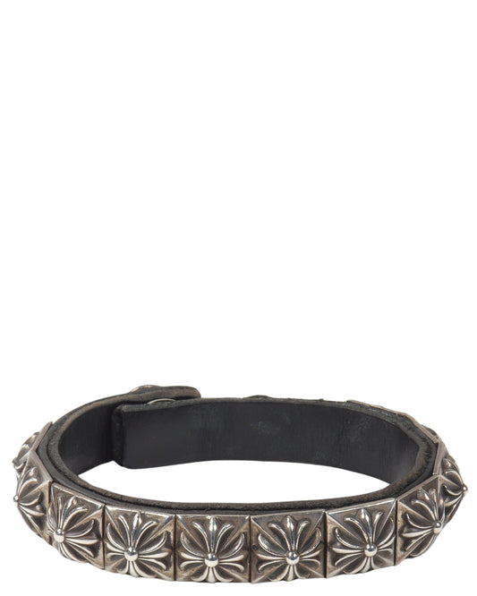 Plus Cross Leather Strap Bracelet