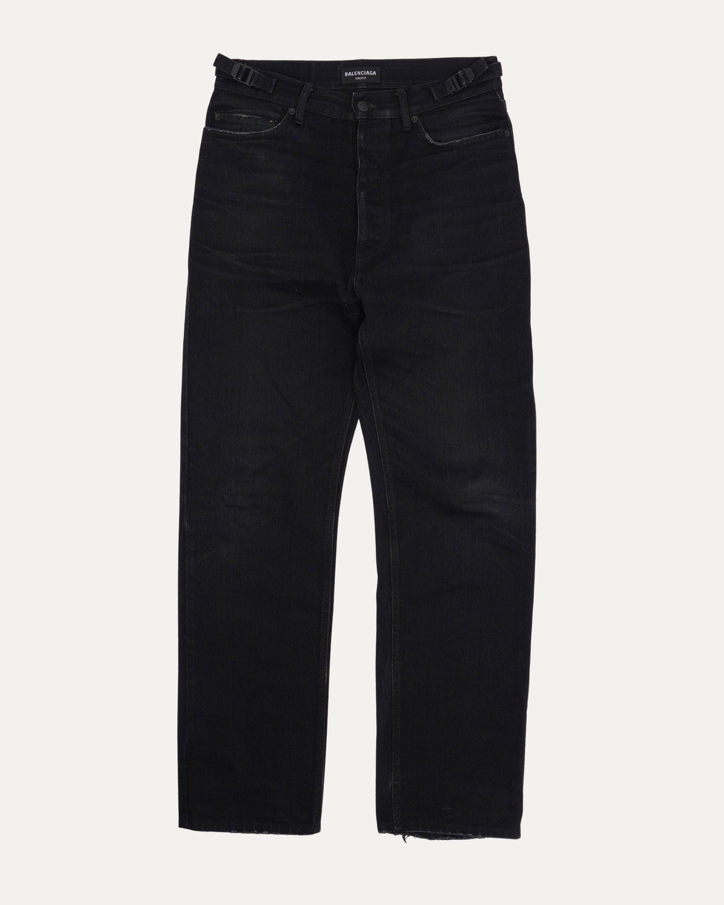 Distressed Straight Leg Jeans