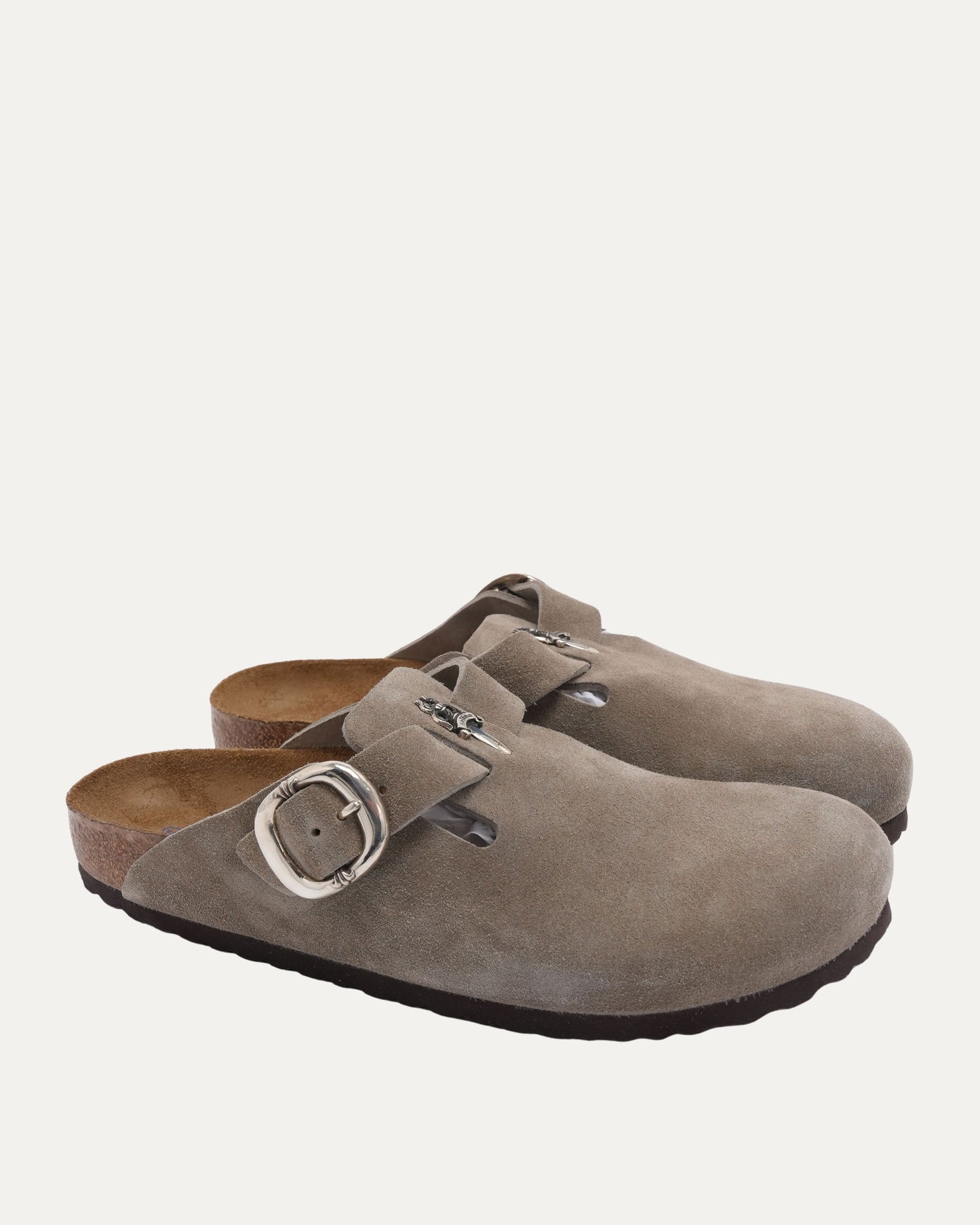 Dagger Embellished Birkenstock Boston Suede Mule