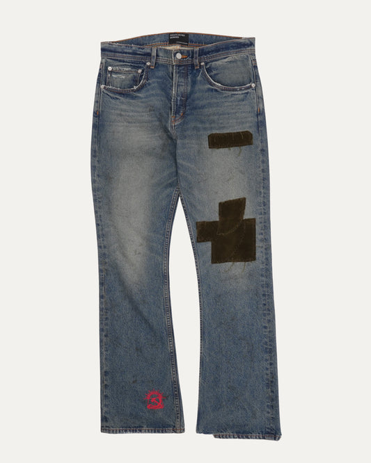 Patchwork Flare Jeans