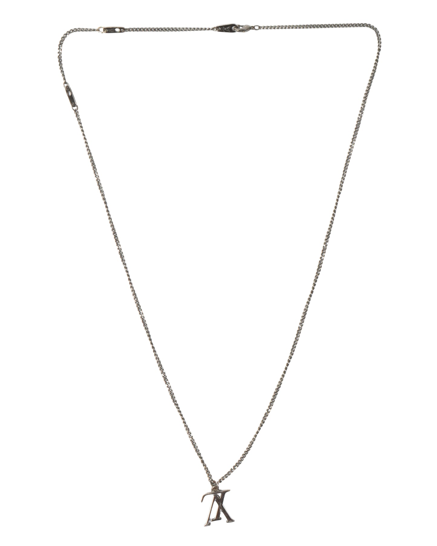 Flipped Monogram Pendant Necklace
