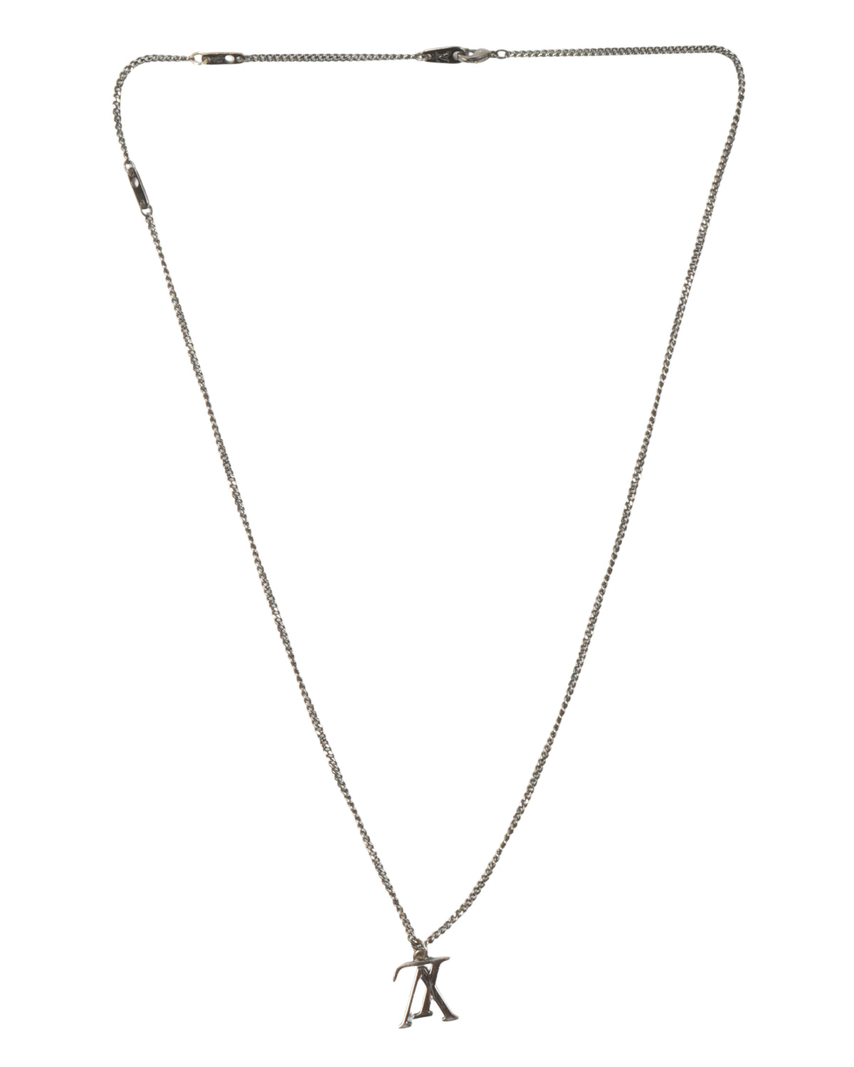Flipped Monogram Pendant Necklace