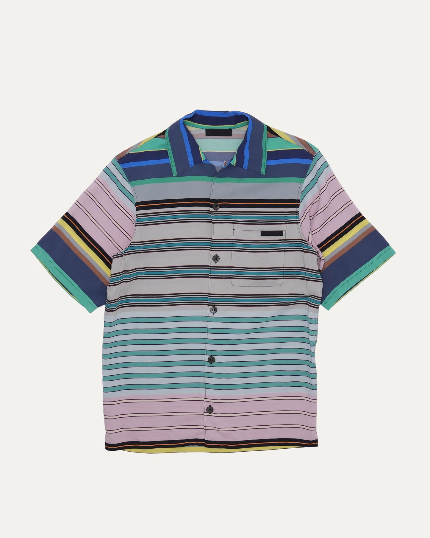 Camp Collar Striped Shirt