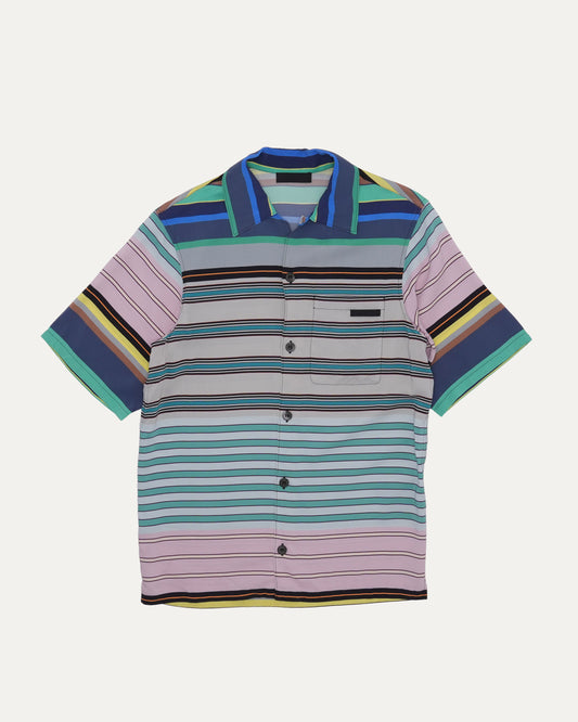 Camp Collar Striped Shirt