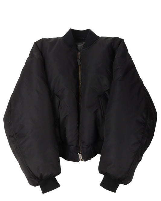 Padded Nylon Bomber Jacket