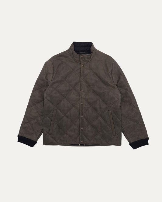 Leather Quilted Puffer Jacket