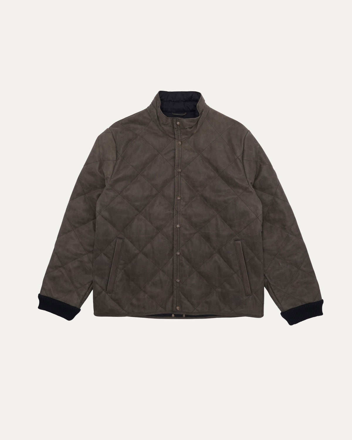 Leather Quilted Puffer Jacket