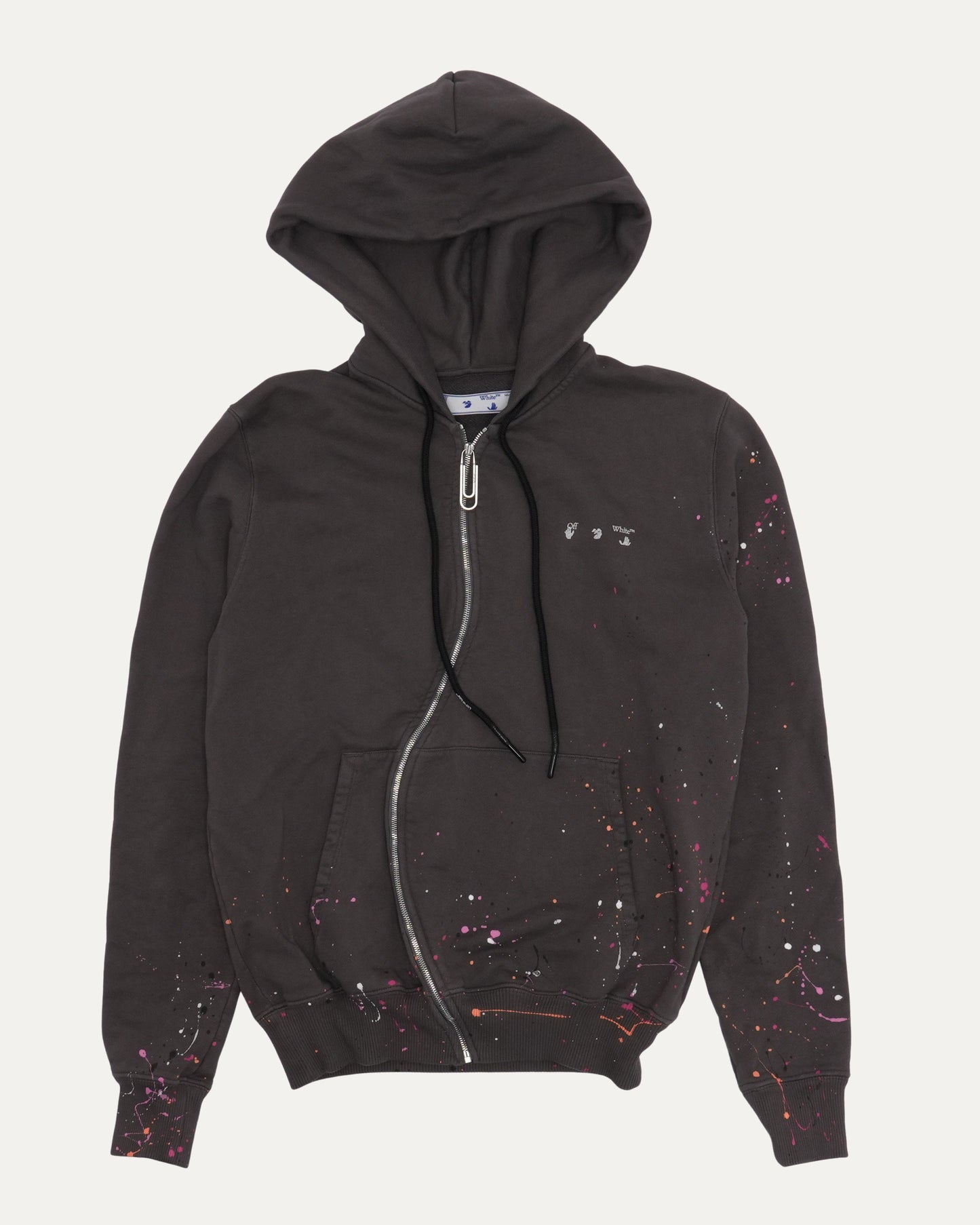 Paint Splatter Zip Up Hoodie
