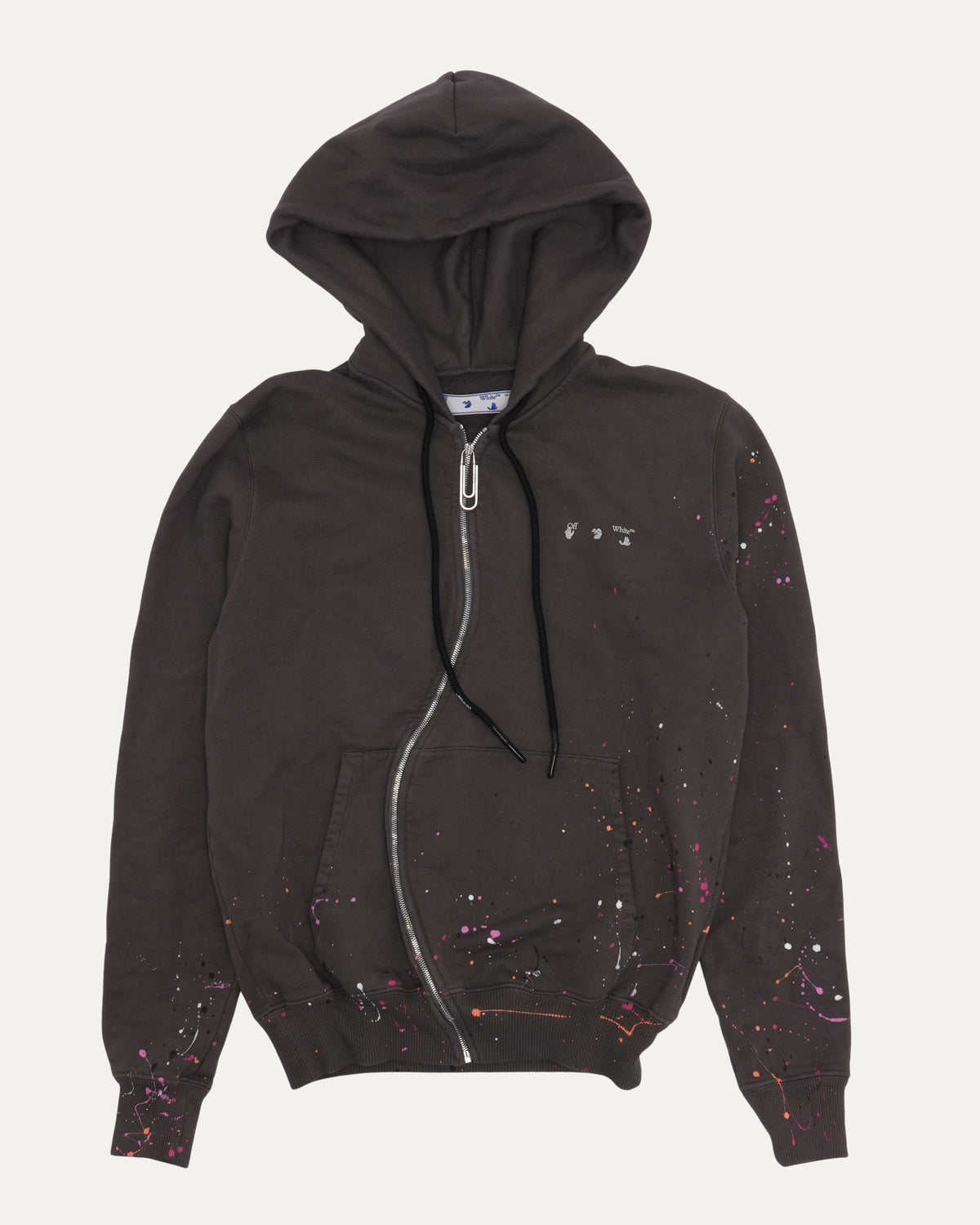 Paint Splatter Zip Up Hoodie