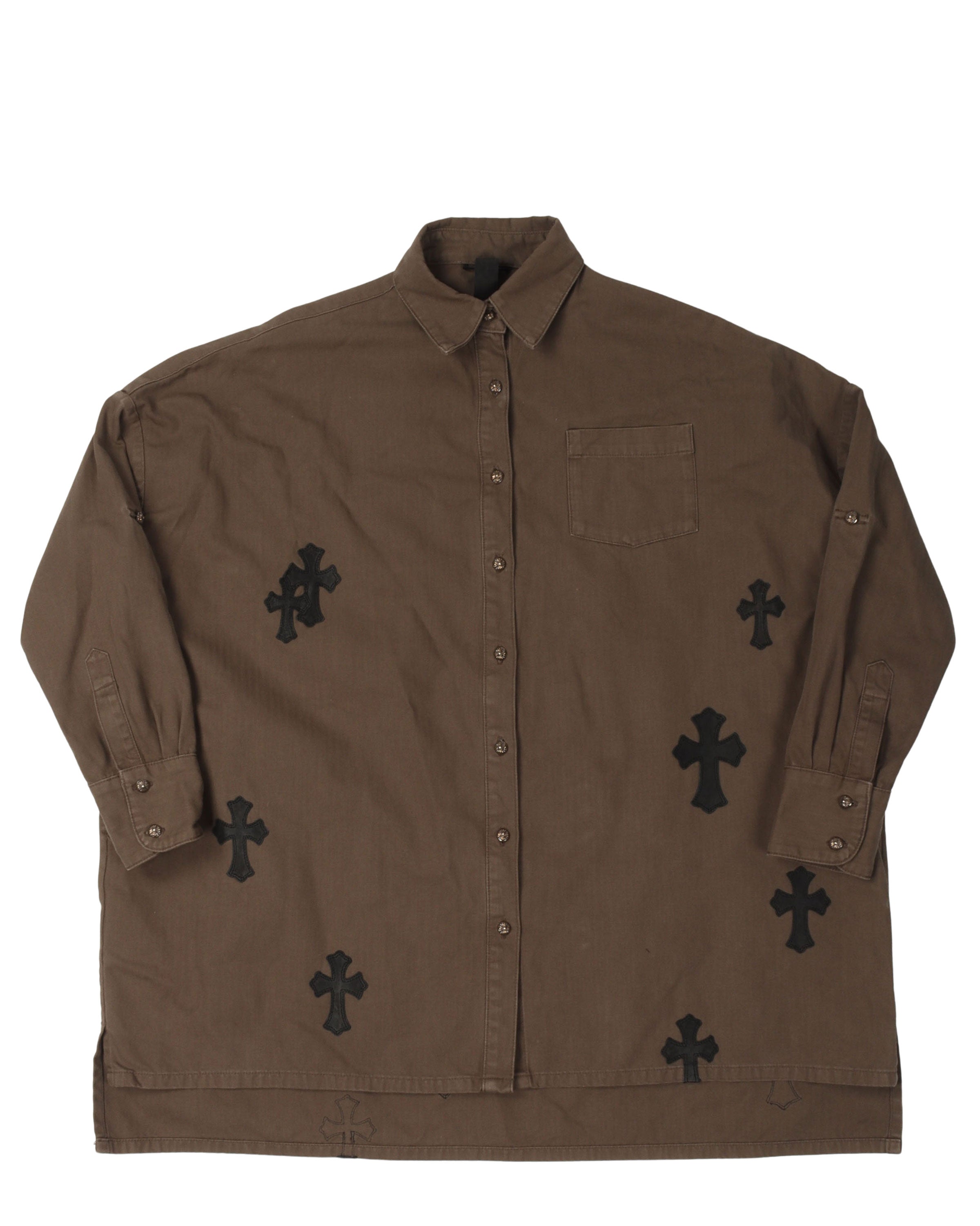 Oversized Cross Patch Shirt