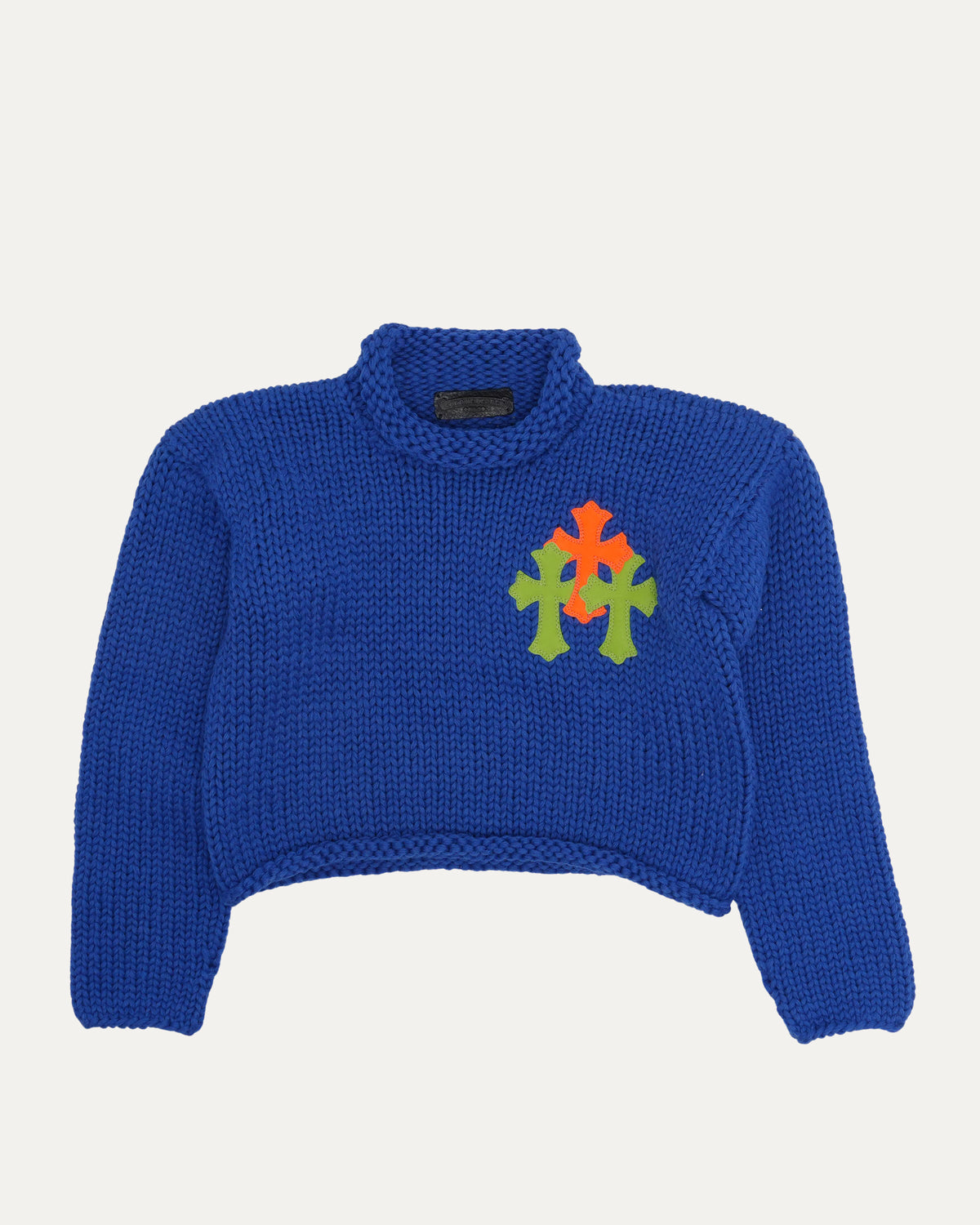 Children's Cross Patch Roll Neck Sweater