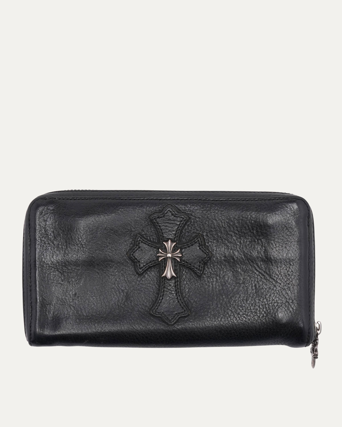 Embellished Cross Patch Long Zip Wallet