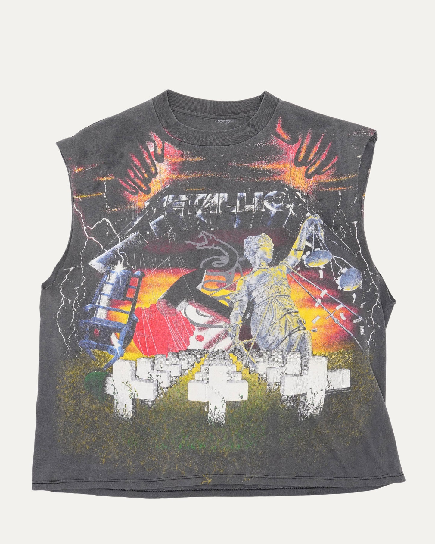 Metallica Album Collage Cut Off Tank Top