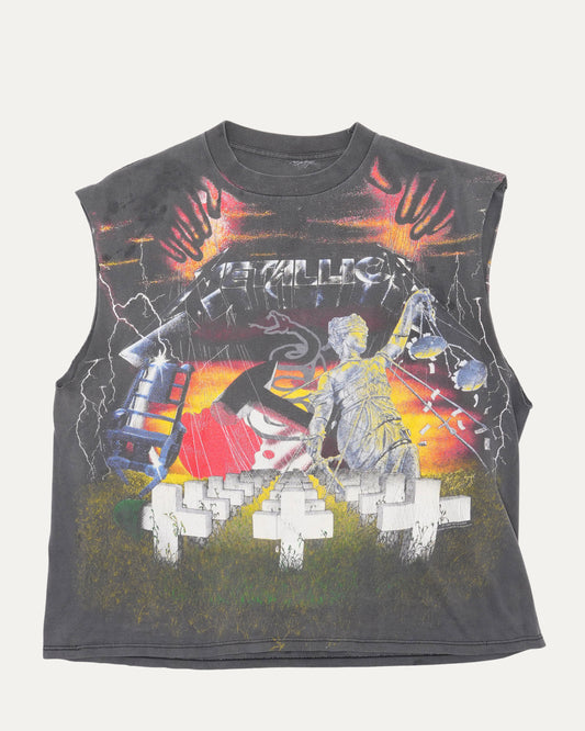 Metallica Album Collage Cut Off Tank Top