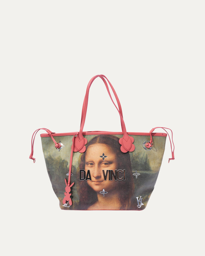 Limited Edition Jeff Koons Da Vinci Neverfull NM Canvas Print Tote