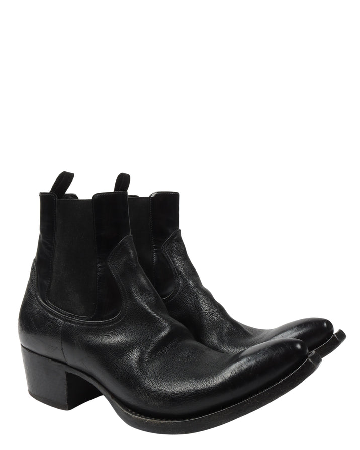 Turn-Up Toe Ankle Boots