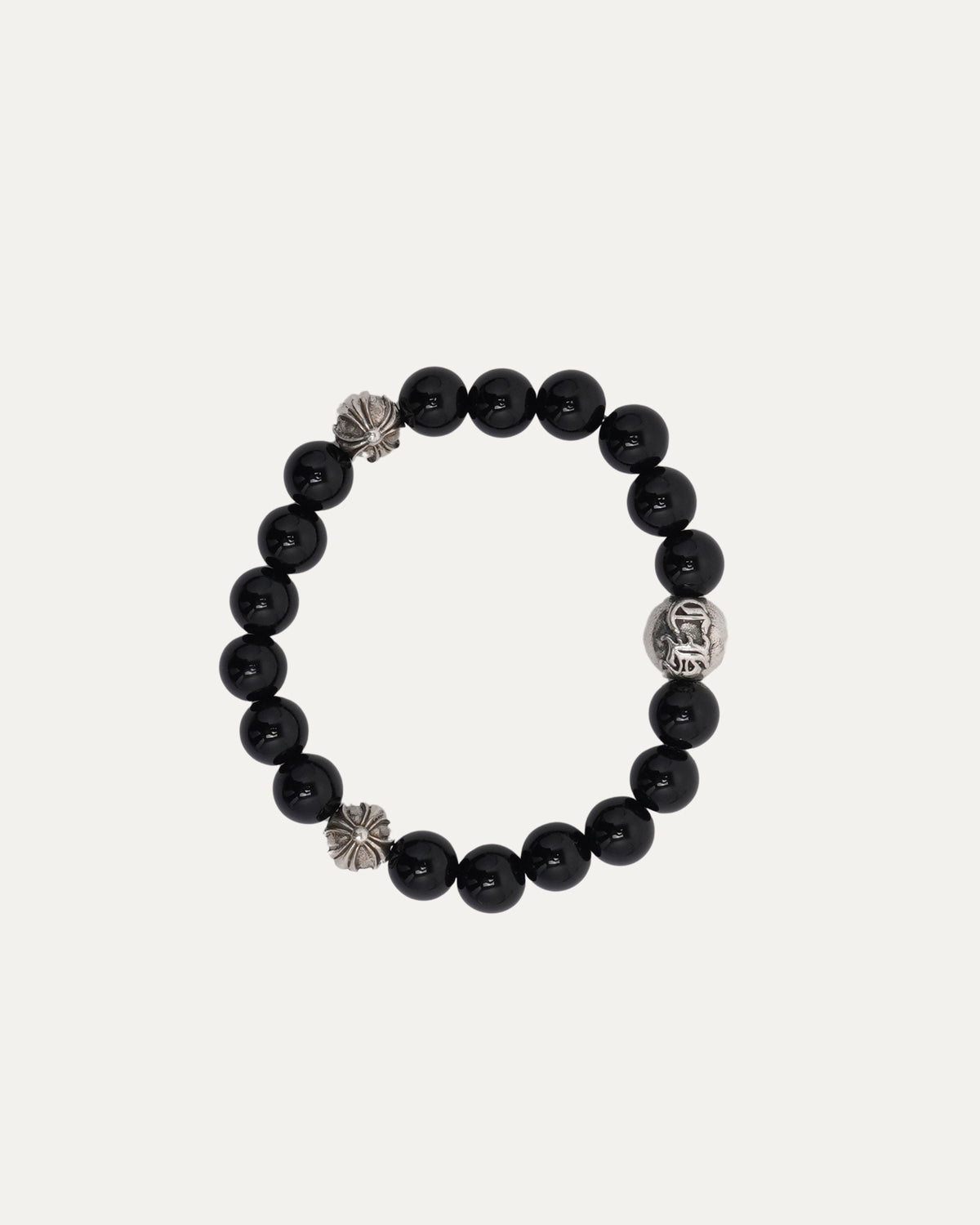 Onyx Plus Ball Bead Bracelet