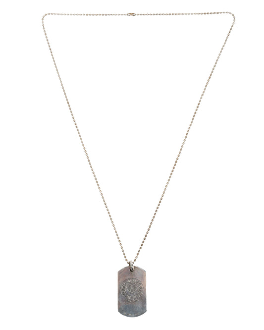 Paris Dog Tag Pendant with Chain