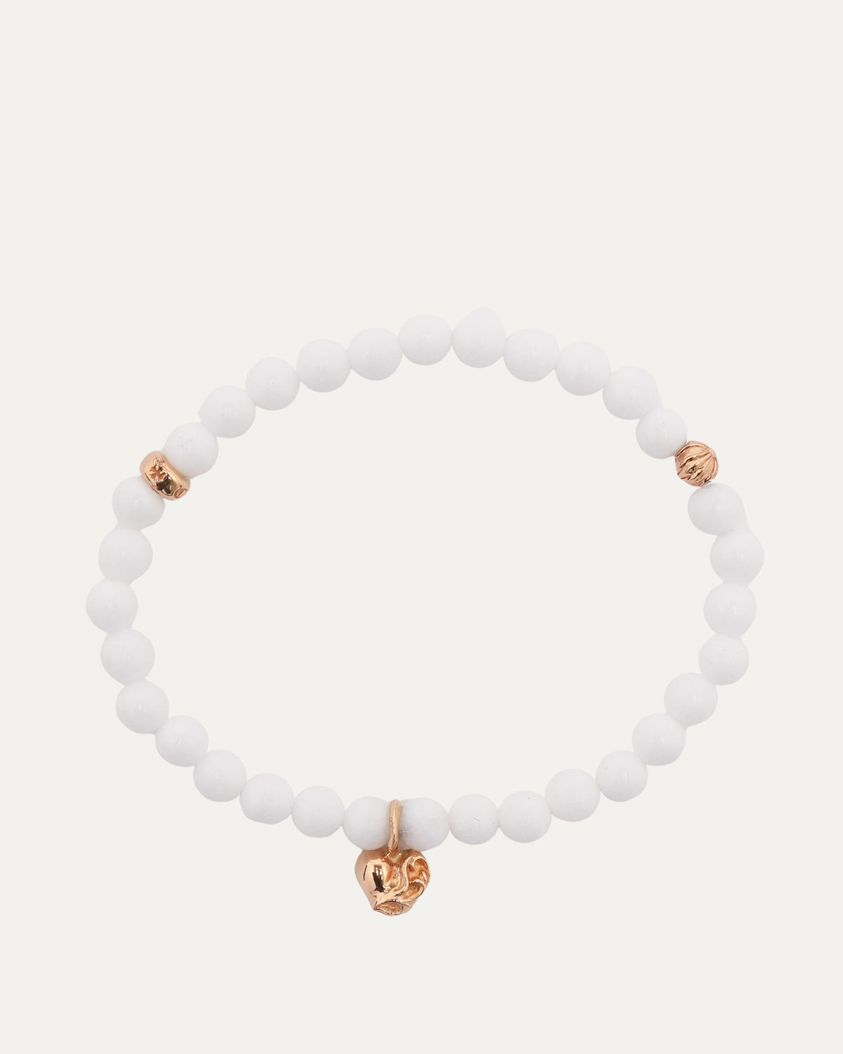22k Gold Heart Bead Bracelet