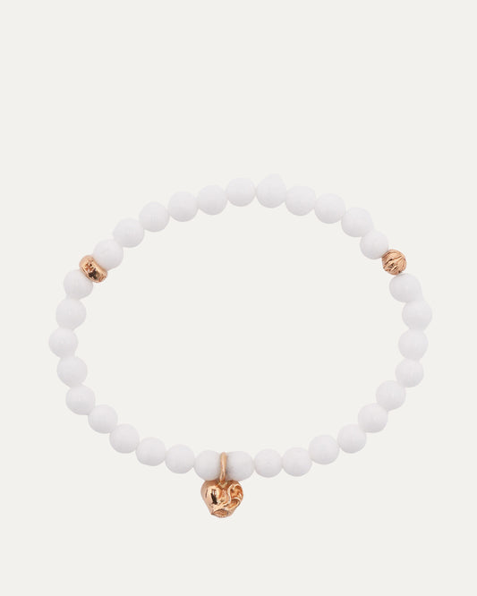 22k Gold Heart Bead Bracelet