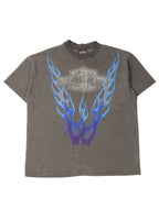 Harley Davidson Blue Flame Logo T-Shirt