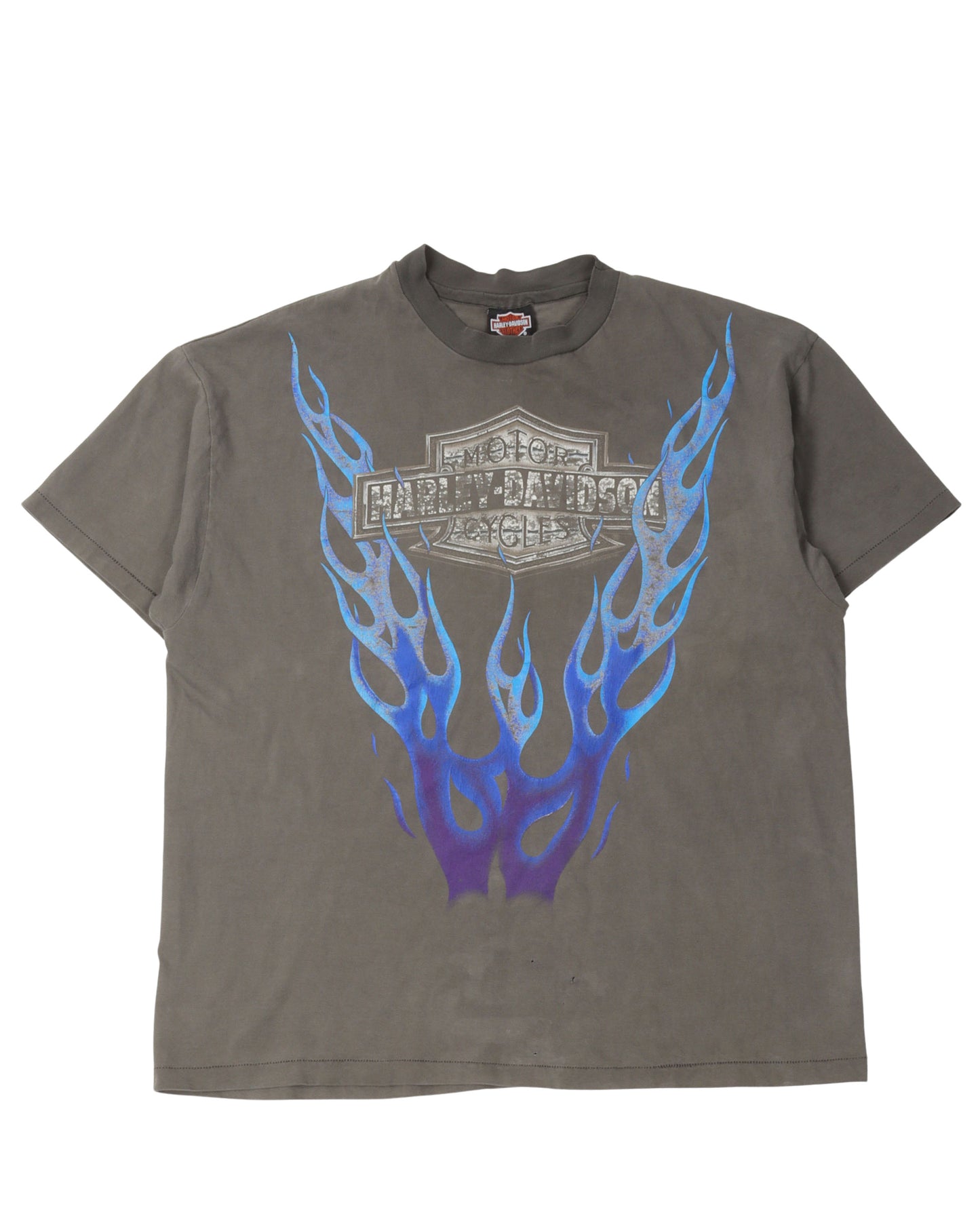 Harley Davidson Blue Flame Logo T-Shirt