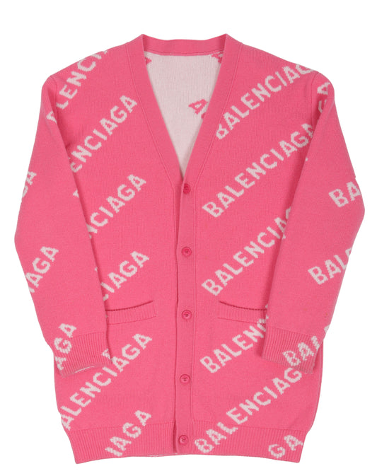 Repeat Logo Cardigan