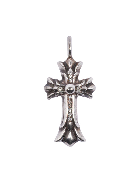 Diamond Double Cross Pendant