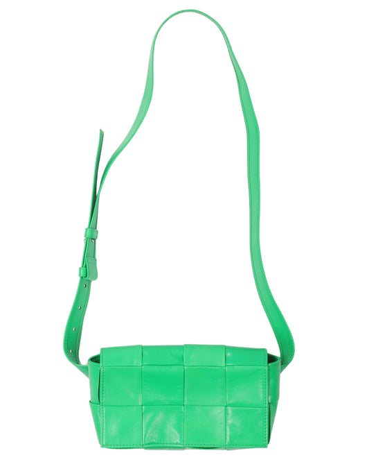 Intrecciato Leather Cassette Bag