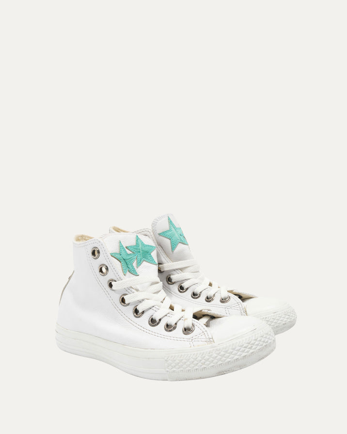 Converse Star Patch Leather Chuck Taylor Sneakers