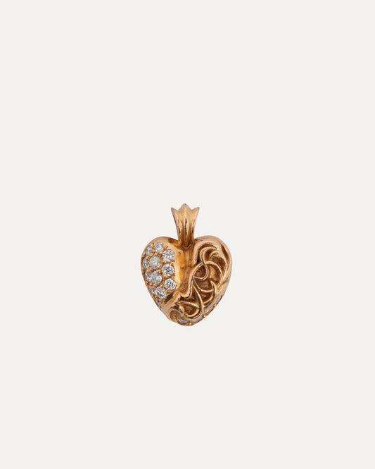 Gold Diamond Heart Pendant