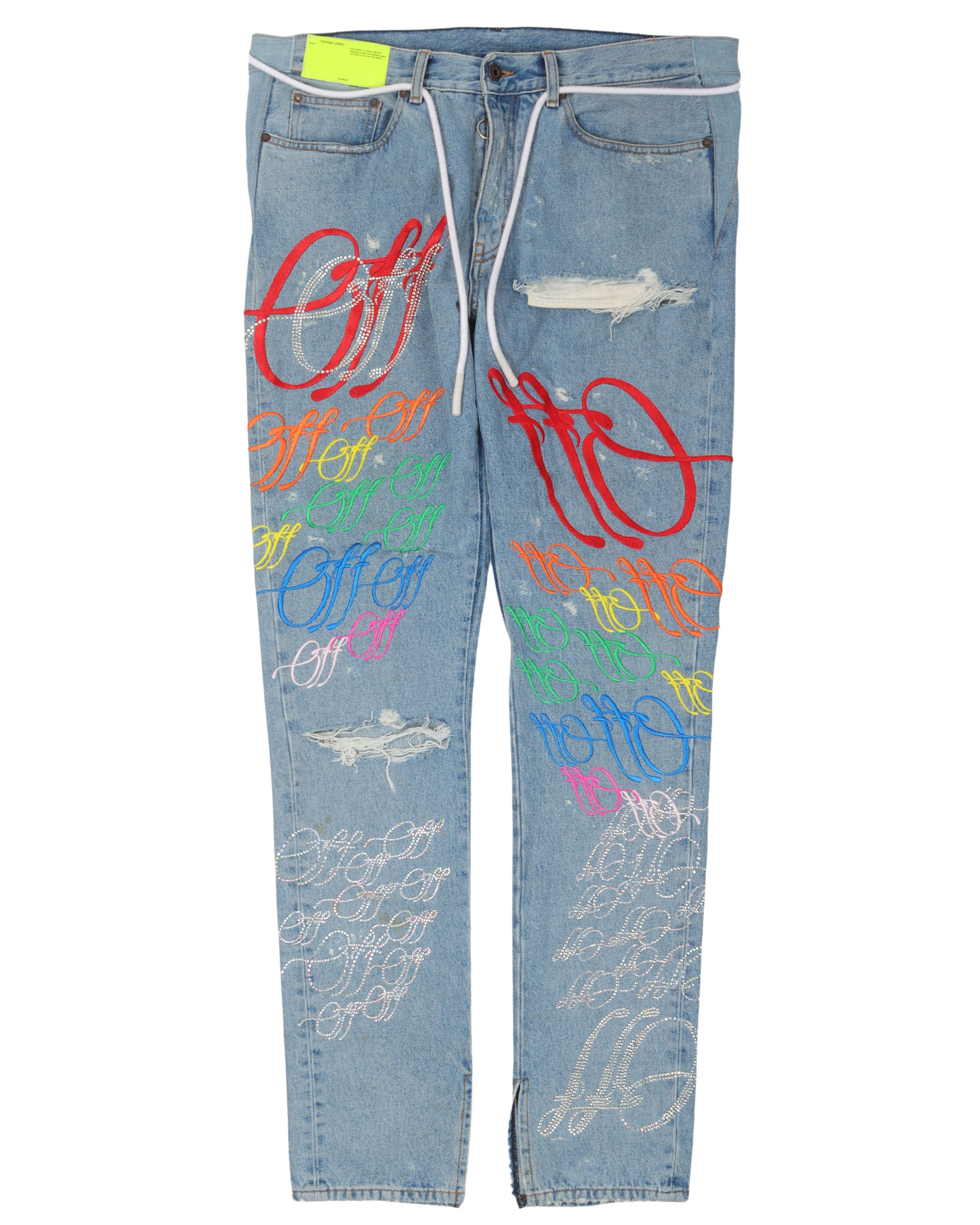 Off White Murder Bravado Script Jeans