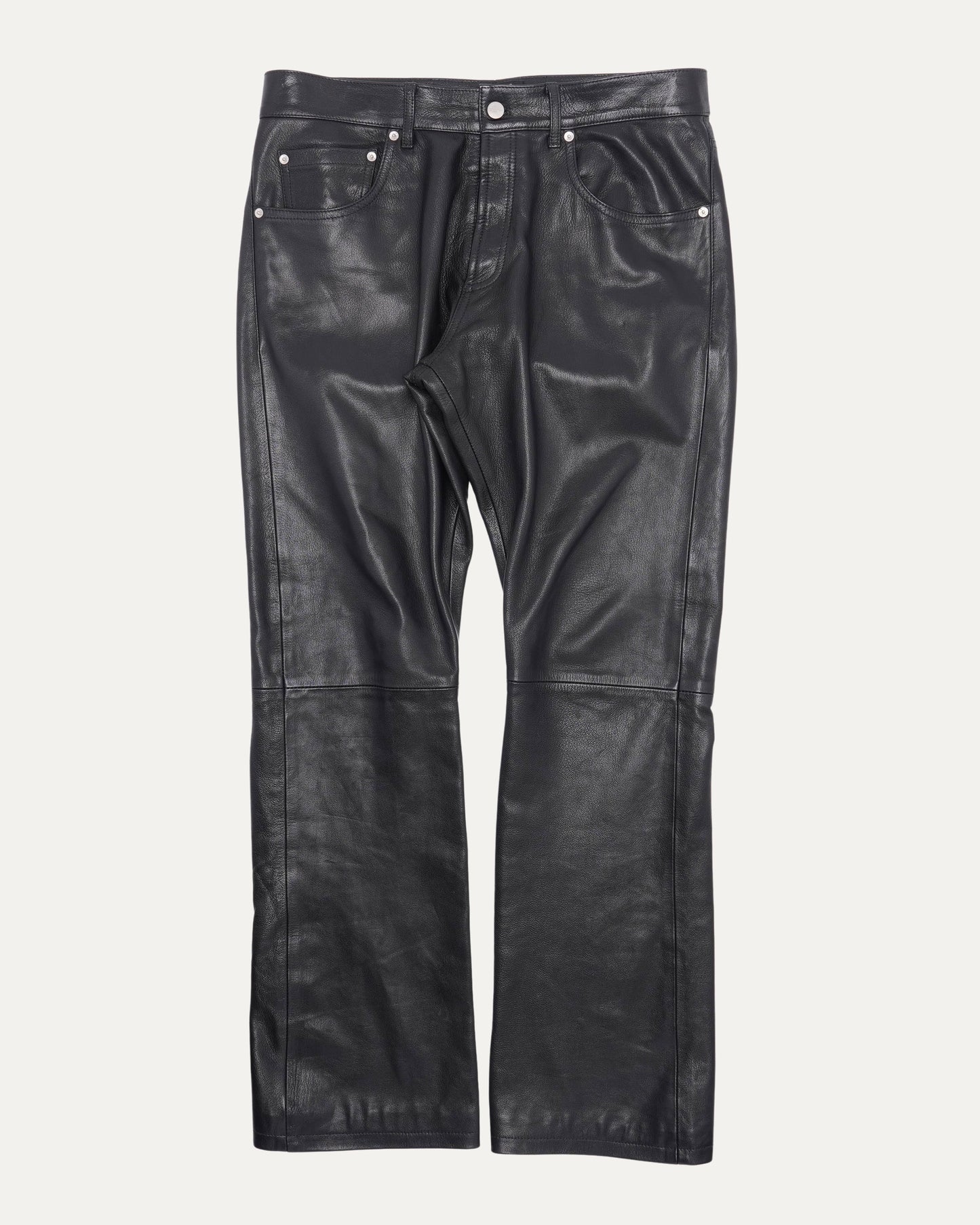 AW23 Leather Flared Pants