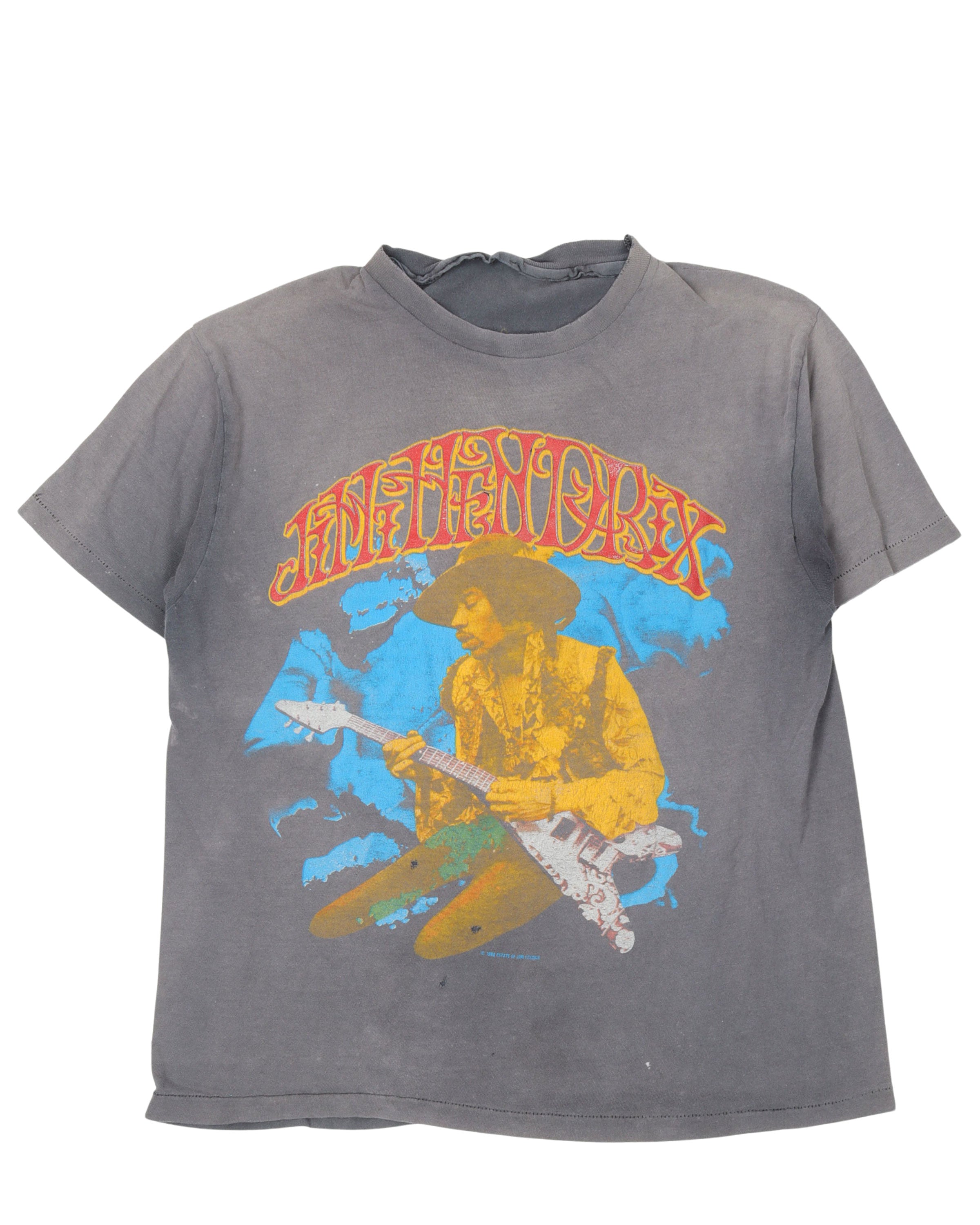 Jimi Hendrix Guitar Greats Faded T-Shirt