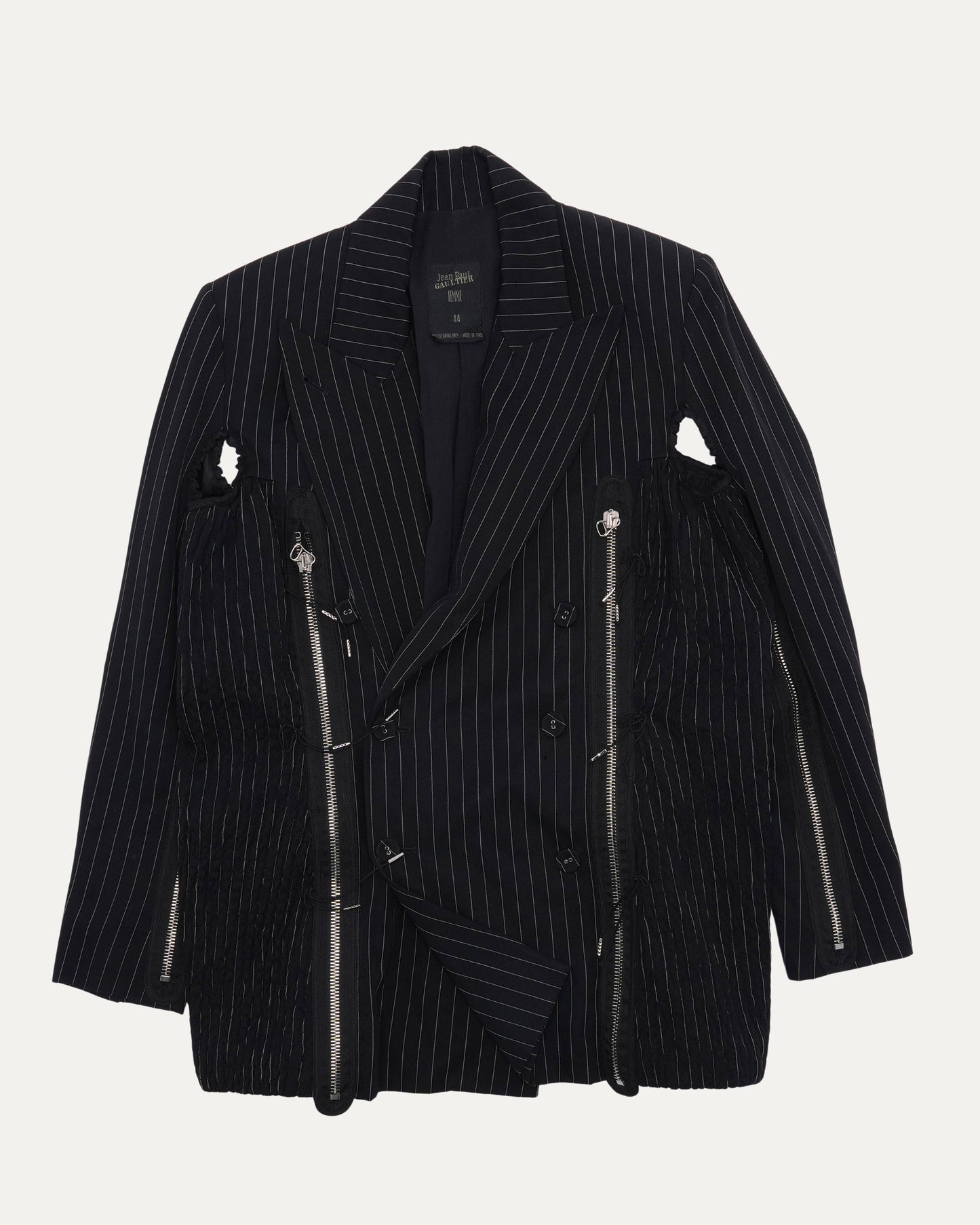 FW 1989 Pinstripe Bondage Blazer