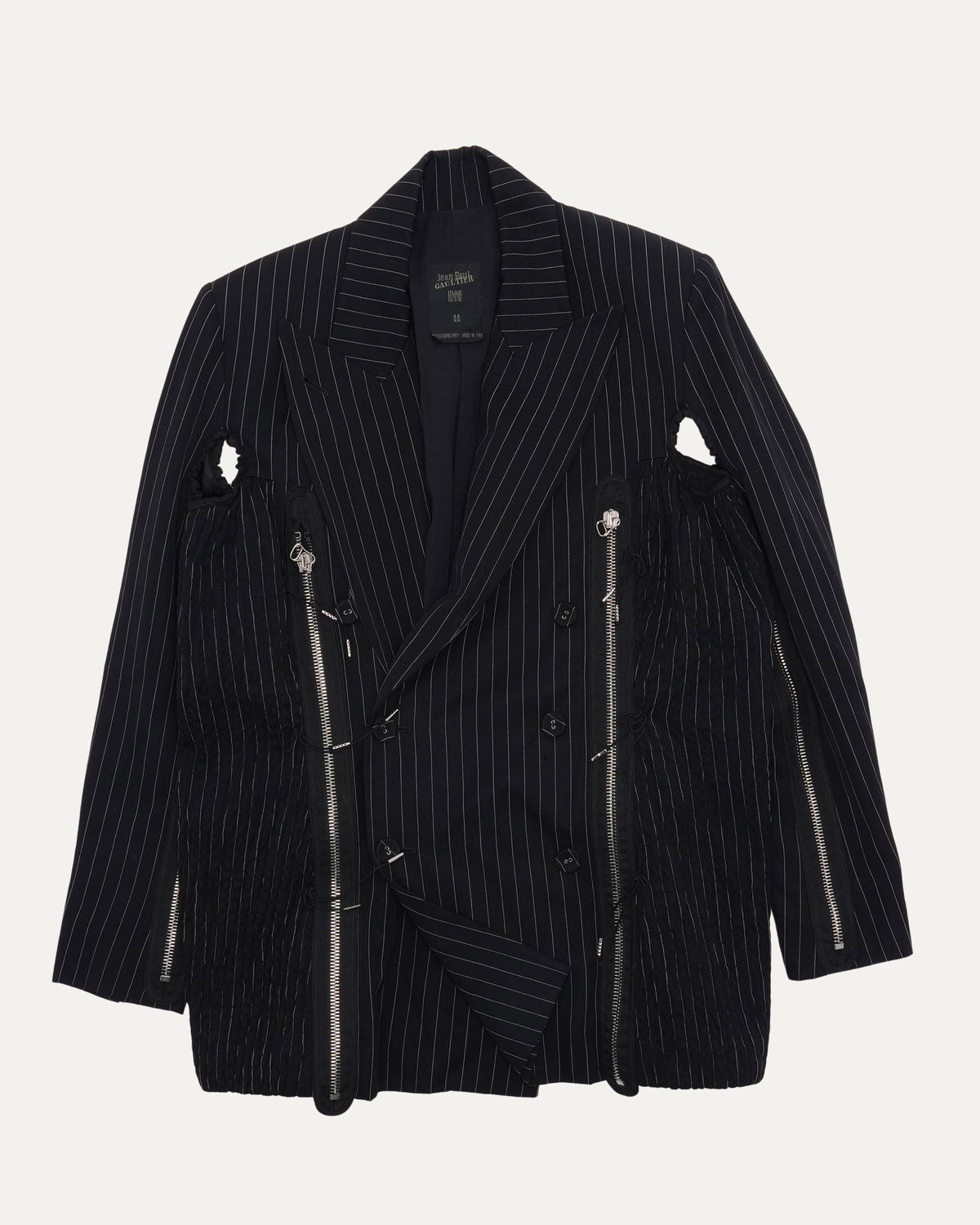 FW 1989 Pinstripe Bondage Blazer