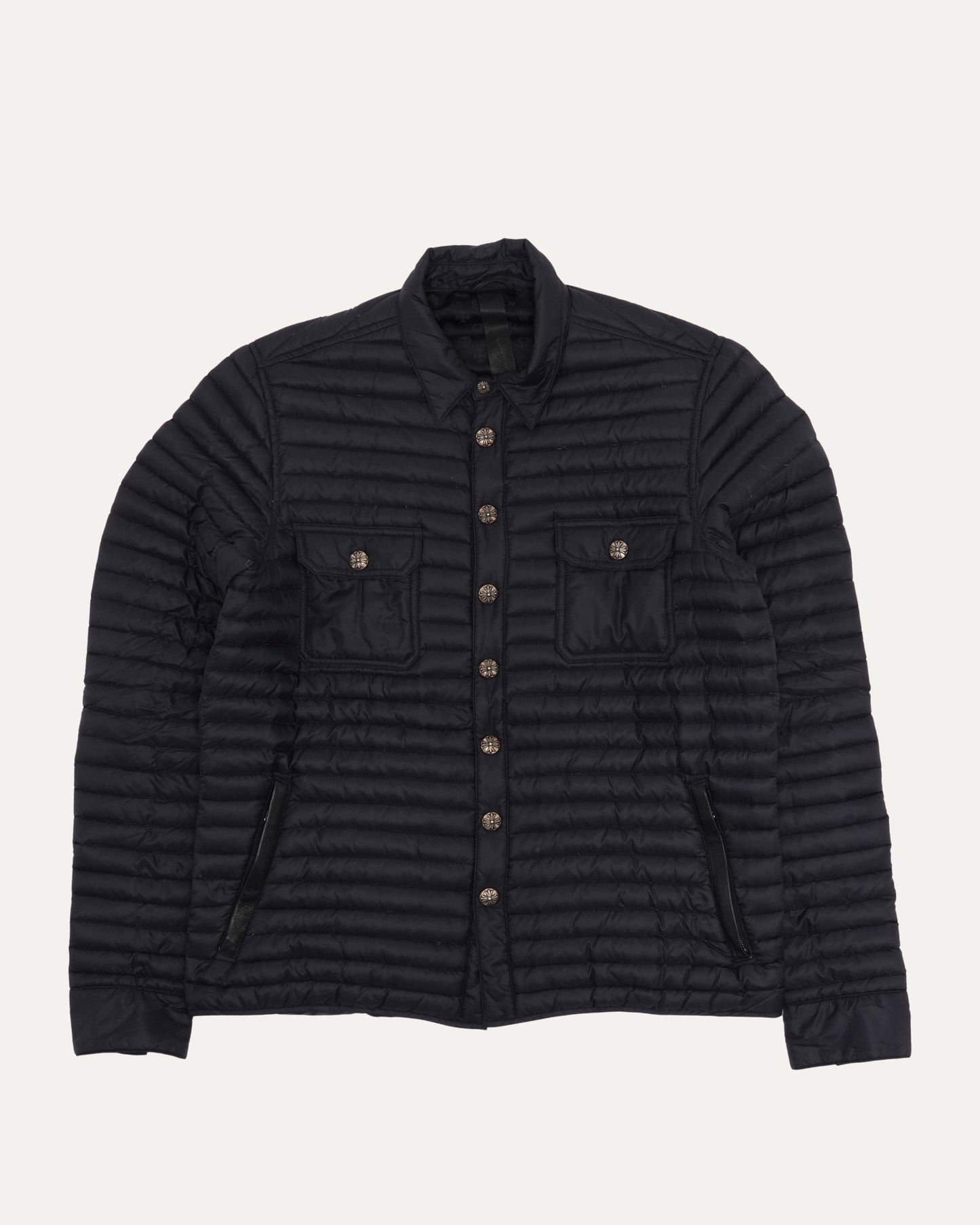 Cross Patch Nylon Insulated Shirt Jacket