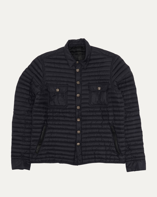 Cross Patch Nylon Insulated Shirt Jacket