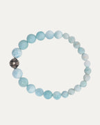 8mm Larimar Plus Ball Graduated Bead Bracelet