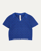 Jacquard Monogram Polo Top