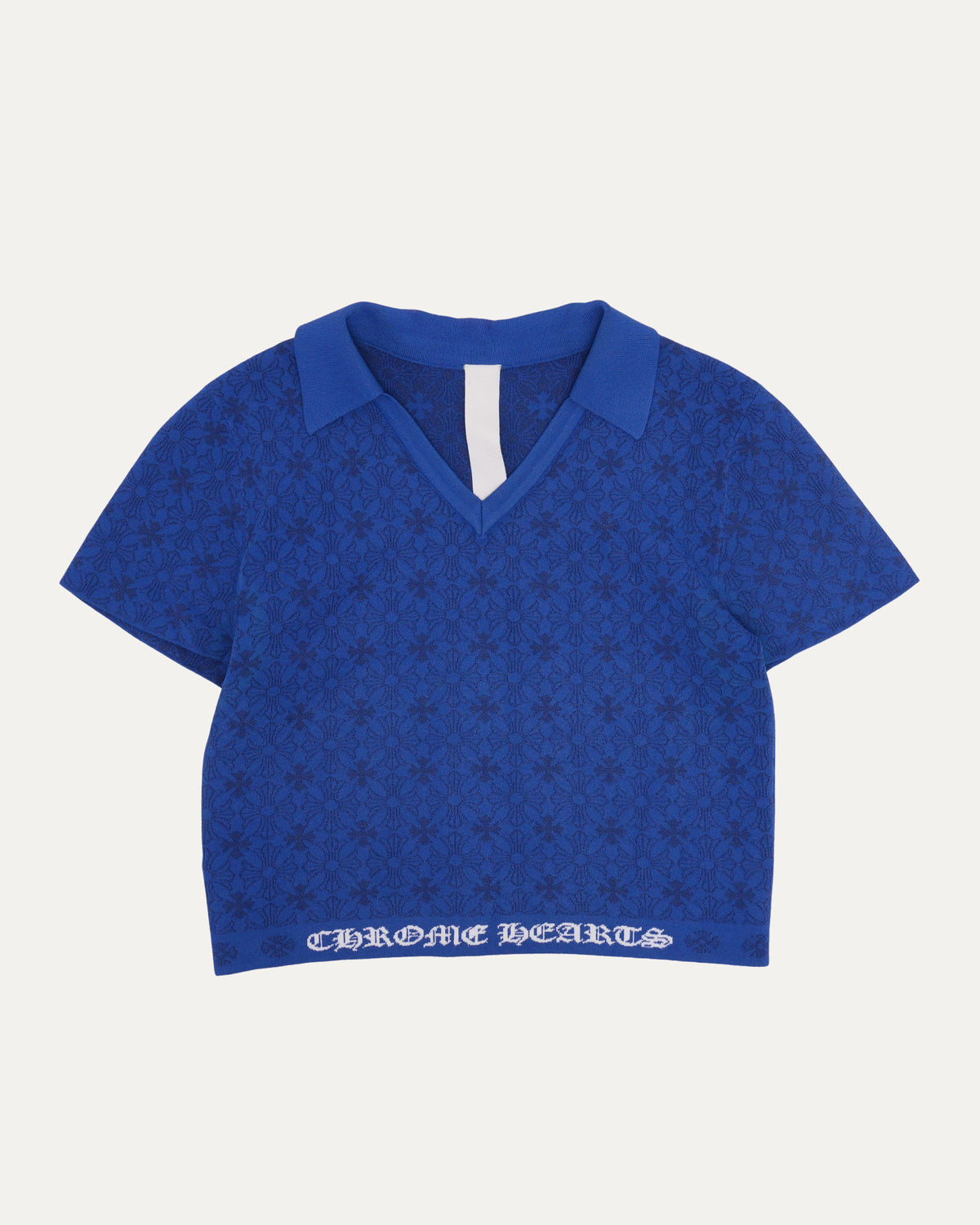 Jacquard Monogram Polo Top